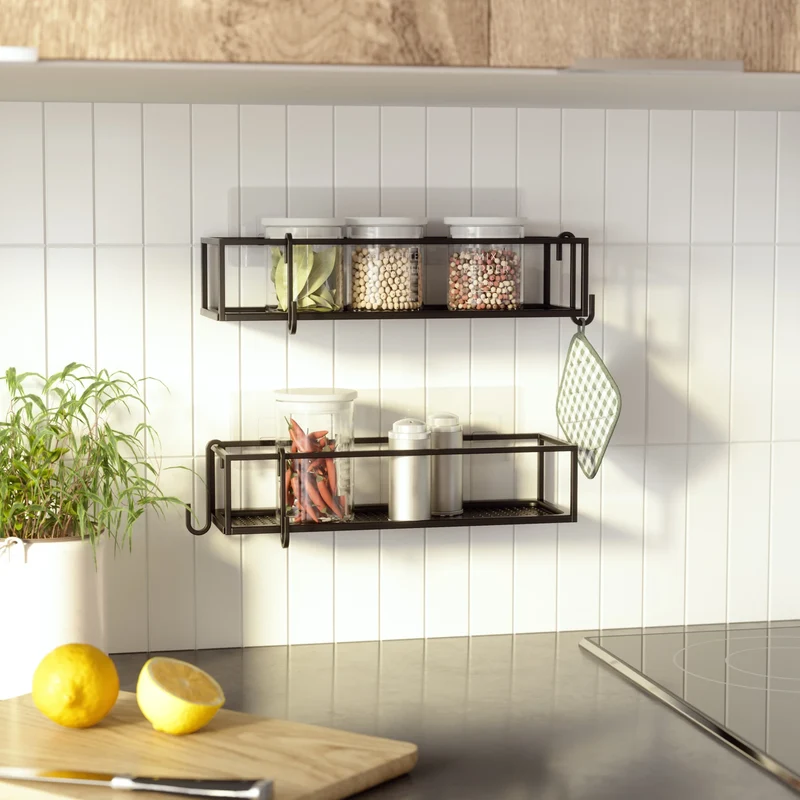 CUBIKO SET 2 Cestini adesivi per doccia / cucina / salone