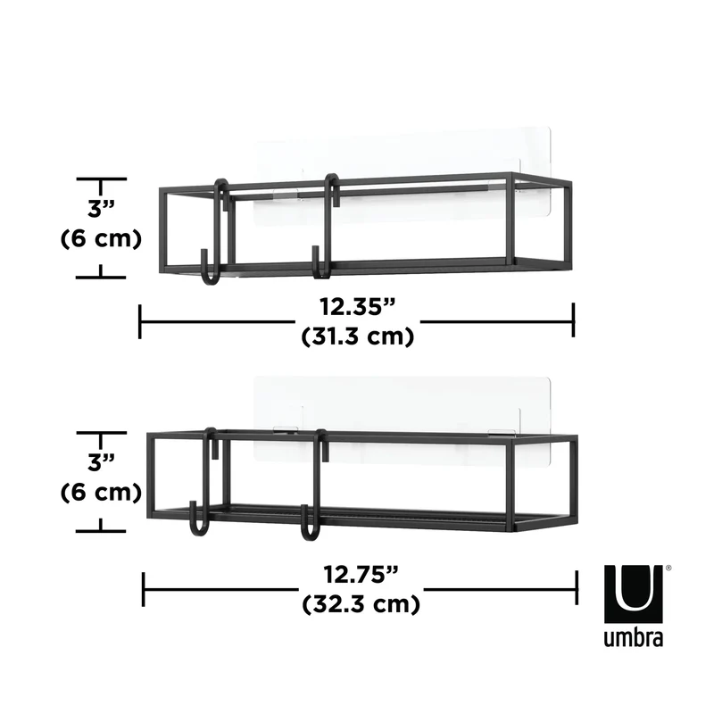 CUBIKO SET 2 Cestini adesivi per doccia / cucina / salone
