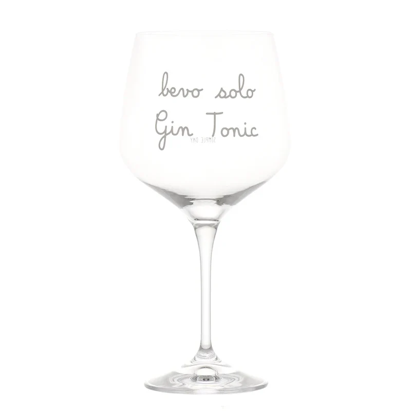 SET 2 calici cocktail "Bevo solo gin tonic" 82 CL