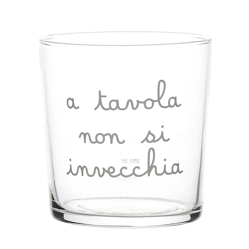 SET 6 bicchieri "A tavola non si invecchia"