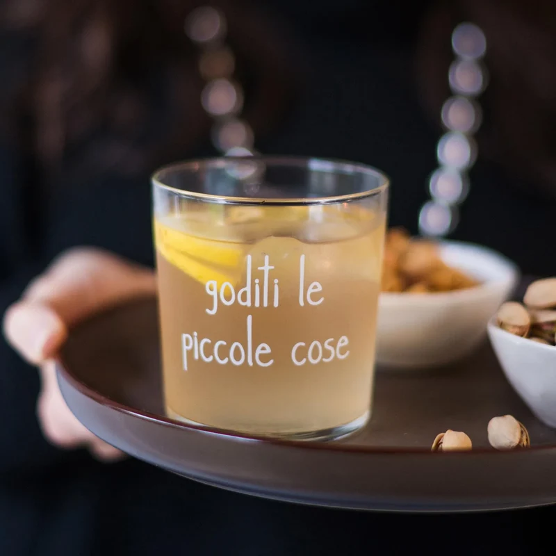 SET 6 bicchieri "Goditi le piccole cose" - 35 CL