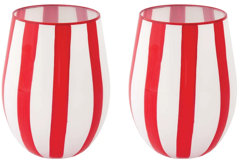 Set 2 bicchieri acqua 500 ml in vetro in color box TWIST & MATCH RED