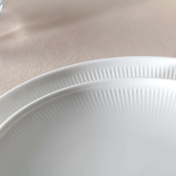 AFINA Piatto piano - Bianco, Premium Porcelain