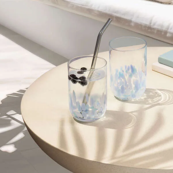 LIKE GLASS Bicchiere da long drink - Blu, 300 ml, vetro SET 2 PEZZI
