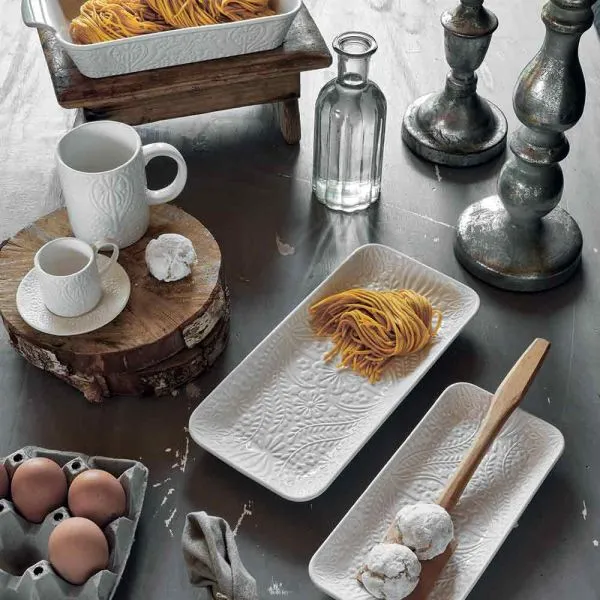 SET 6 tazzine caffè con piattino 70 cc COPENAGHEN - Porcellana Bianco