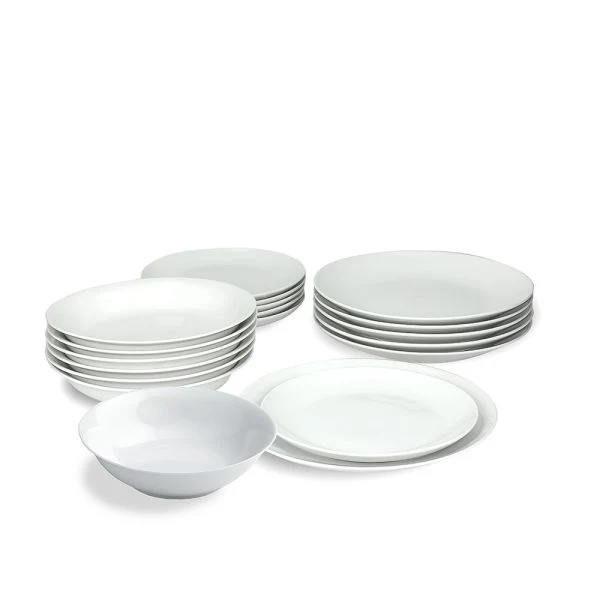 Servizio tavola 19 pezzi METROPOLIS - Porcellana Bianco