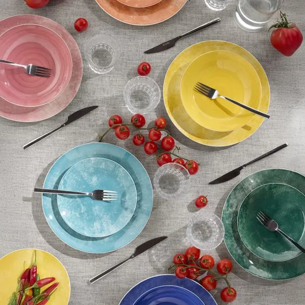 Servizio Tavola 18 pezzi FIESTA - Porcellana Multicolor