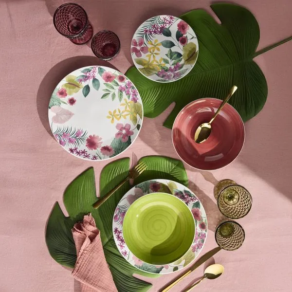 Servizio Tavola 18 pezzi KALIMA - Porcellana Multicolor