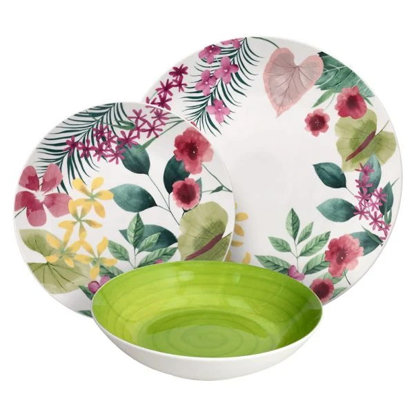 Servizio Tavola 18 pezzi KALIMA - Porcellana Multicolor