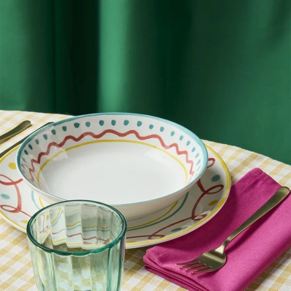 Servizio Tavola 18 pezzi CHERRY POP - Porcellana Multicolor