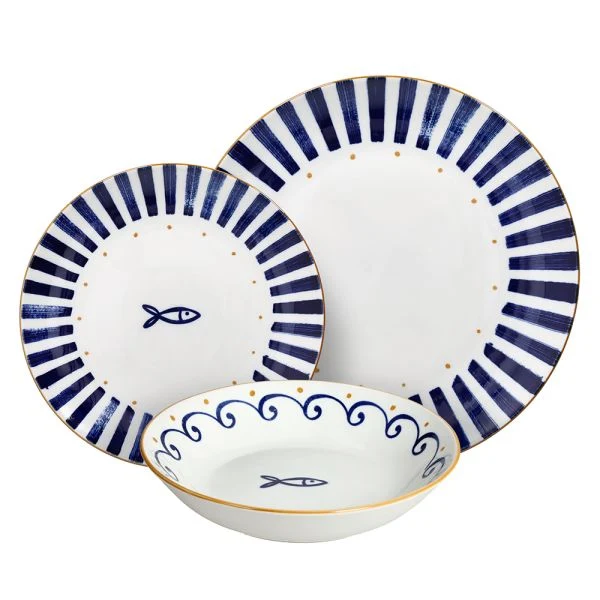Servizio Tavola 18 pezzi SARDINIA - Porcellana Blu