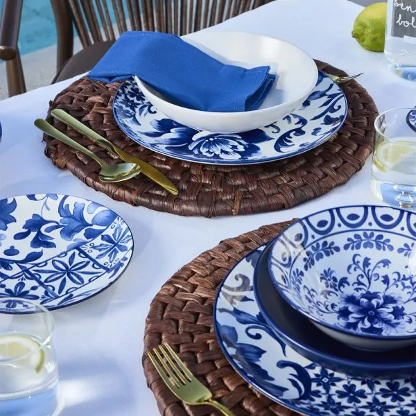 Servizio Tavola 18 pezzi ORTIGIA - Porcellana Blu