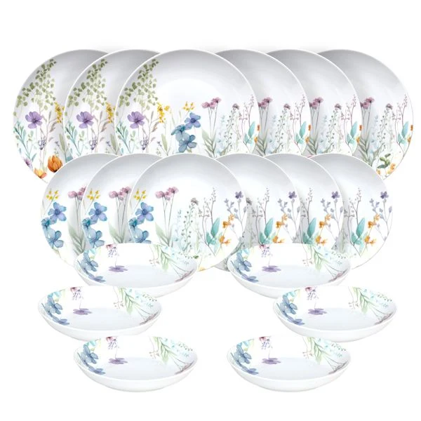 Servizio Tavola 18 pezzi FLORENNE - Porcellana Multicolor