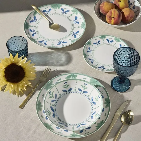 Servizio Tavola 18 pezzi POSITANO - Porcellana Multicolor