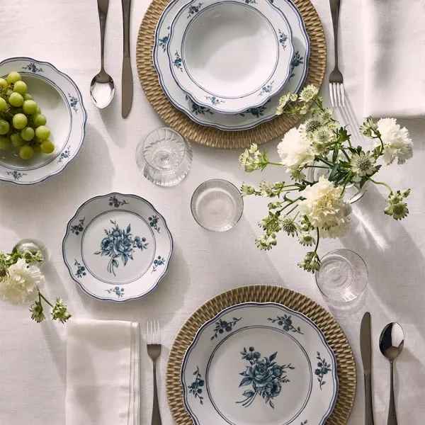 Servizio Tavola 18 pezzi HERITAGE FLORALS - Porcellana Blu