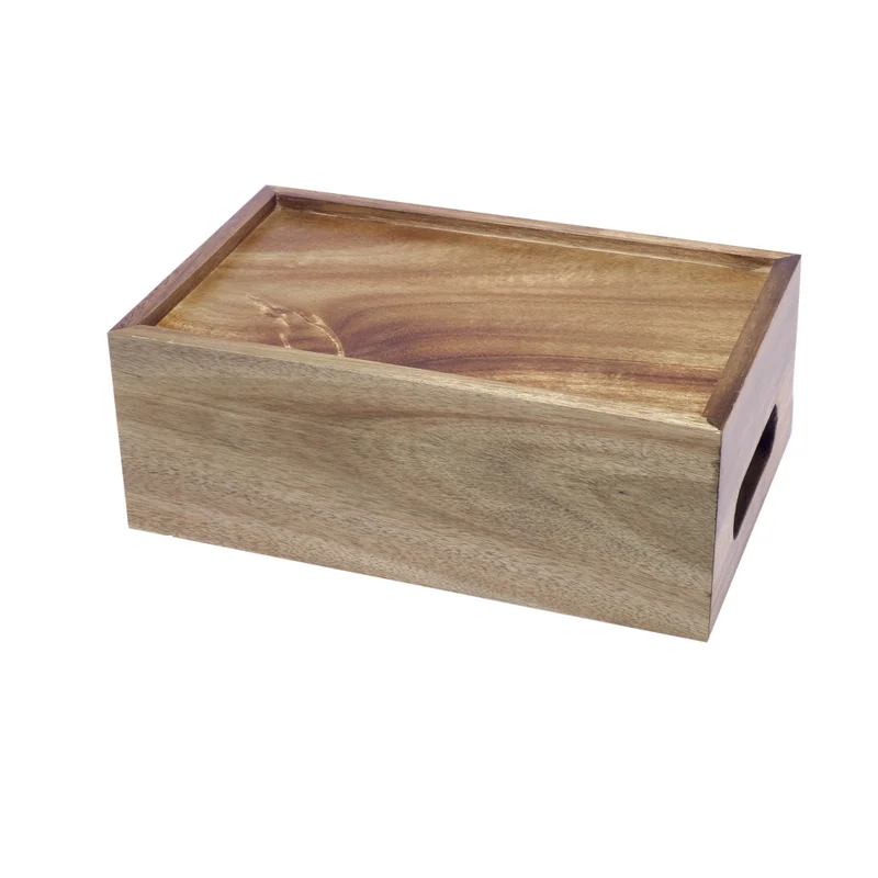 Cassetta/alzata legno di acacia gn 1/4 cm.26.5x16.2 h.10