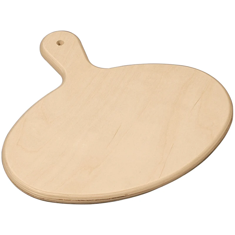 Tagliere legno ovale cm.36x34 con manico