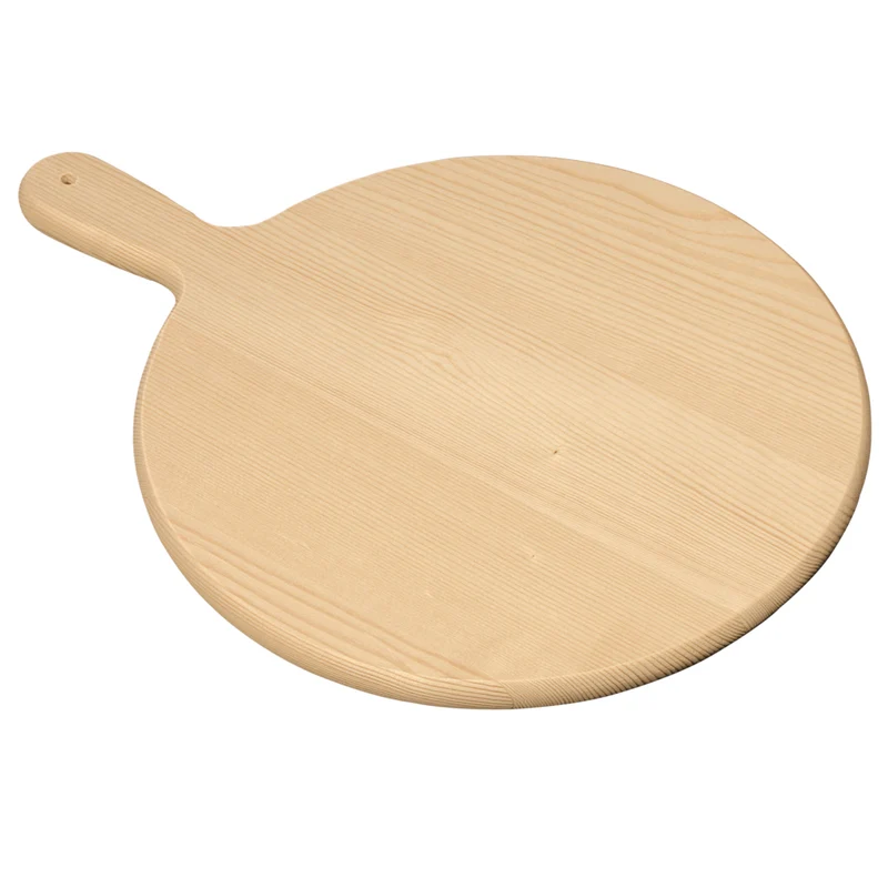 Tagliere legno rotondo con manico cm.60 spessore cm.2.2