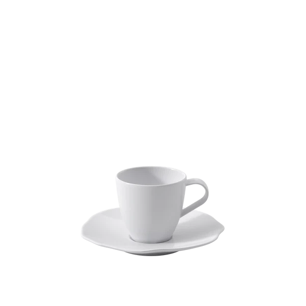 PURA Tazzina da caffè bianca - 50 ml, Premium Bone Porcelain