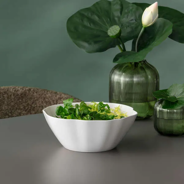 PURA Insalatiera/ Scodella da portata bianca - 1,8 l, Premium Bone Porcelain