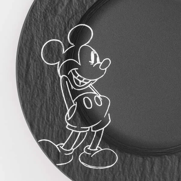 Set da colazione 4 Pezzi in Premium Porcelain Nero, Manufacture - Mickey Mouse