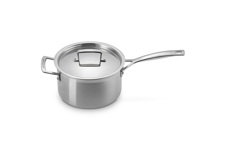 Casseruola con coperchio e maniglia in acciaio inox - 20 cm, 3.8L