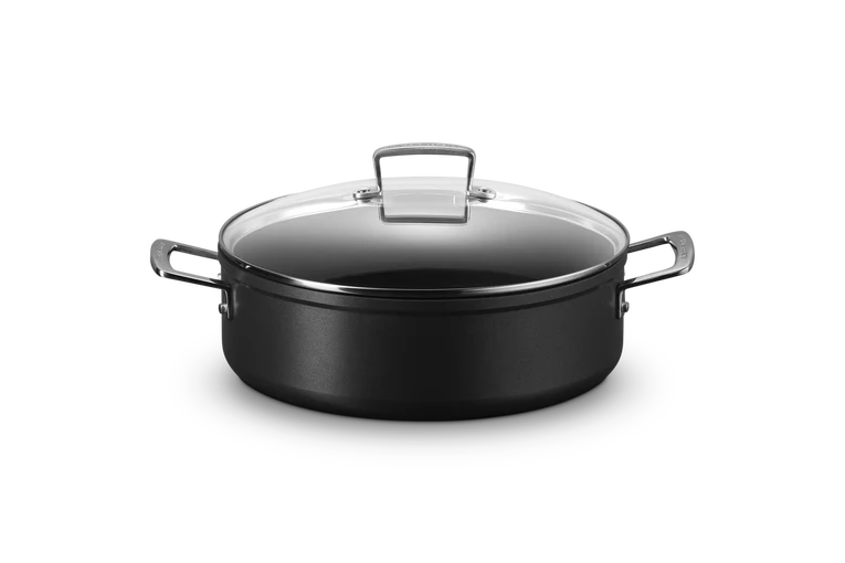 Sauté in alluminio antiaderente con coperchio vetro - 30 cm, 6.8L