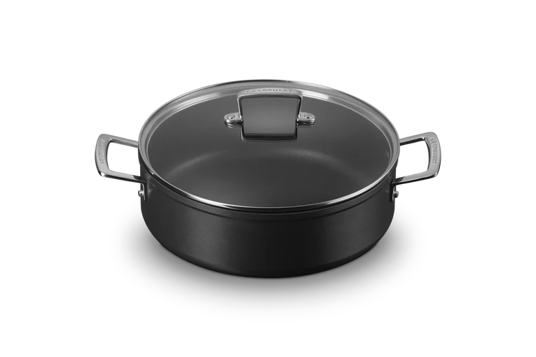 Sauté in alluminio antiaderente con coperchio vetro - 24 cm, 3.3L