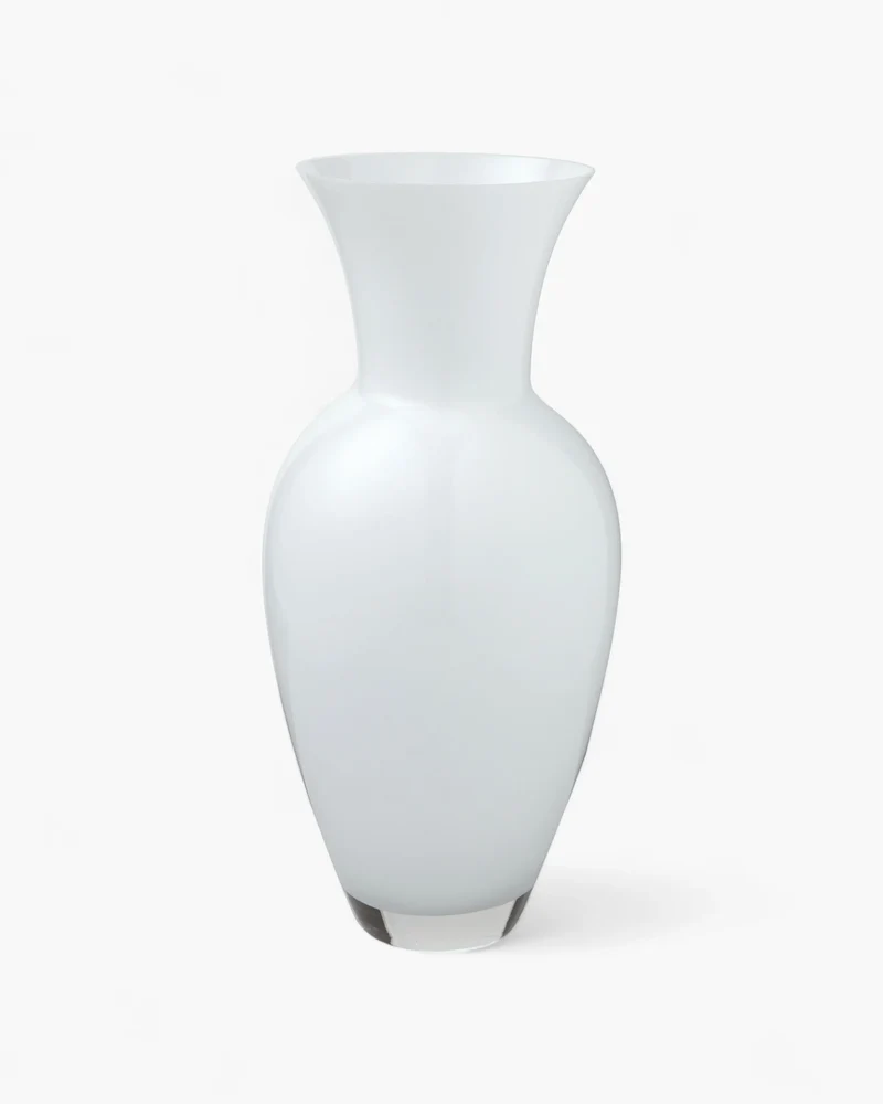 Hydria vaso in vetro incamiciato - Bianco H 46,5cm