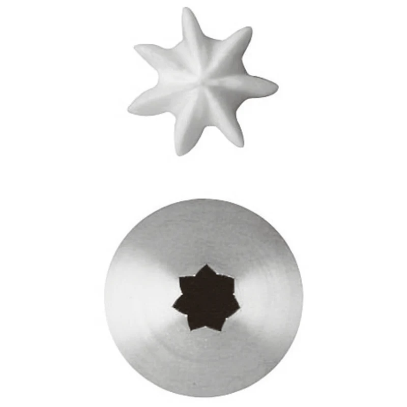 Set 6 Bocchette stella - Acciaio inox