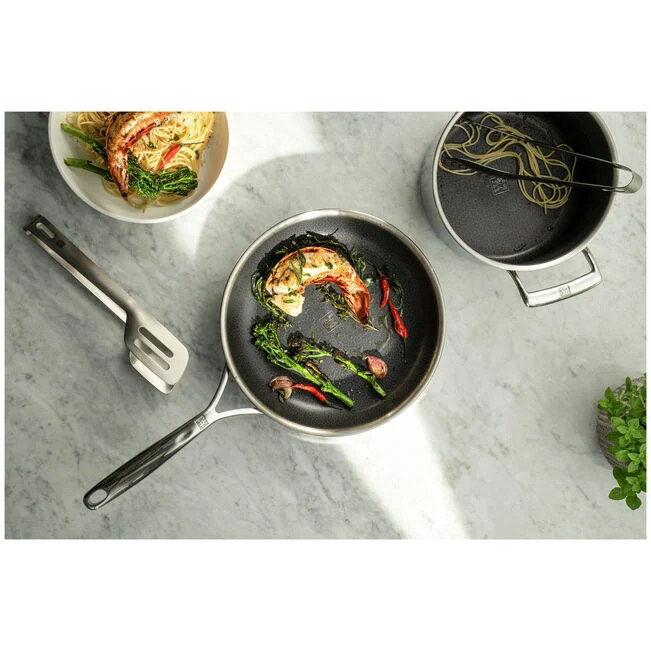 PEAK Wok con coperchio in Acciaio Inox 18/10 - 30 cm Ceraforce HyCoat