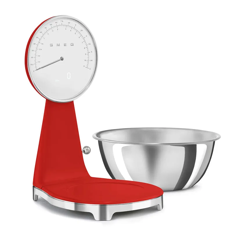 Bilancia da cucina - analogica e digitale / Rosso, Lucido