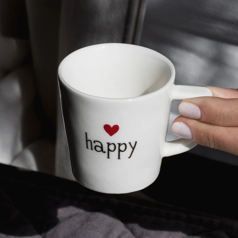 SET 2 tazzine espresso " Happy "