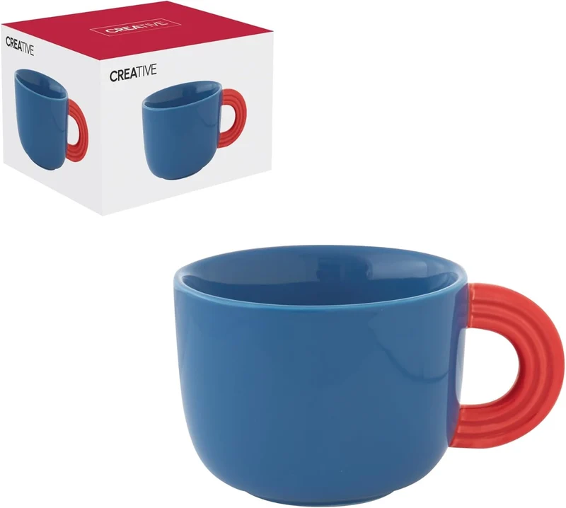 Tazza colazione 400 ml in porc.in color box CREATIVE COLORE BLU