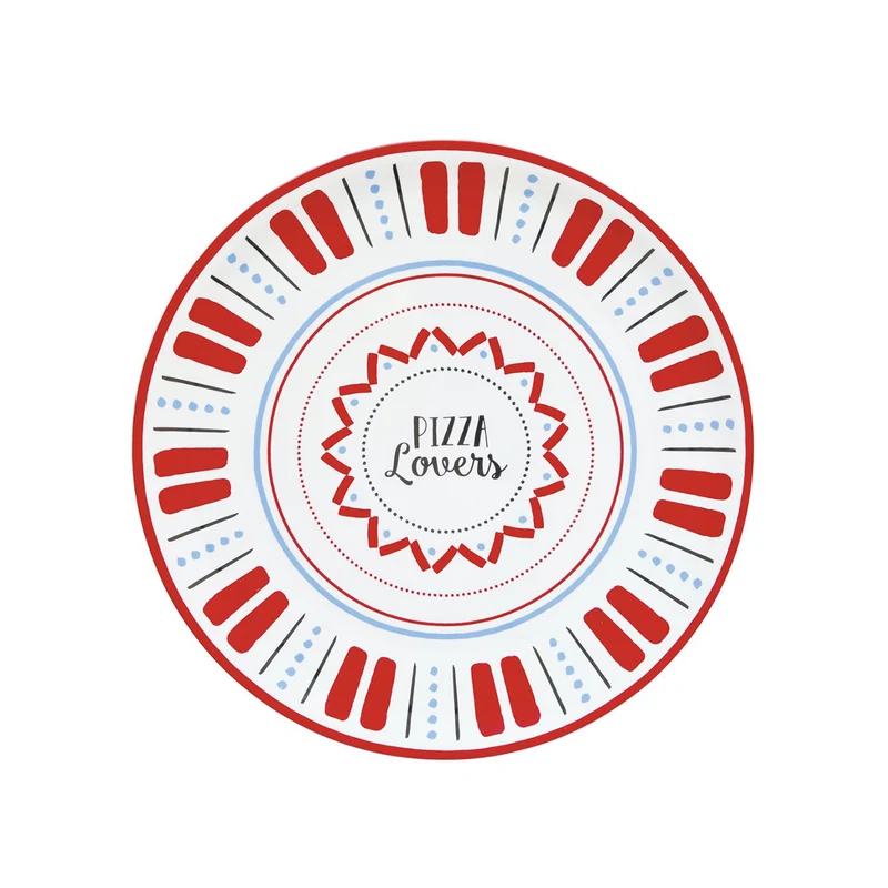 Piatto pizza in porcellana 32,5 cm set 4 piatti