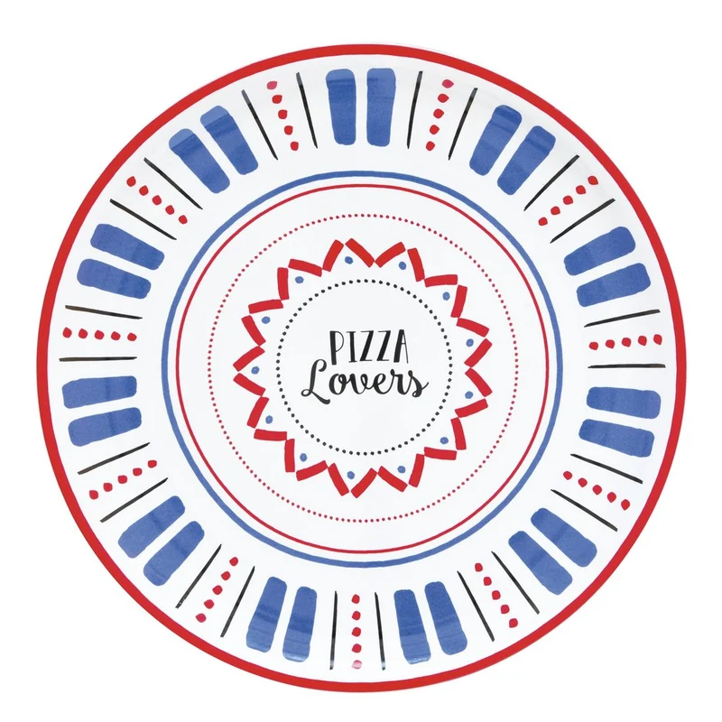Piatto pizza in porcellana 32,5 cm set 4 piatti