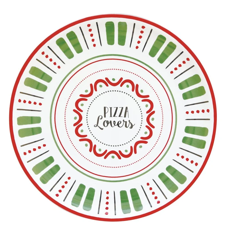 Piatto pizza in porcellana 32,5 cm set 4 piatti