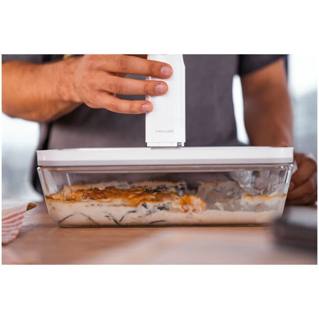 Fresh & Save Piatto gratin sottovuoto, vetro, grigio