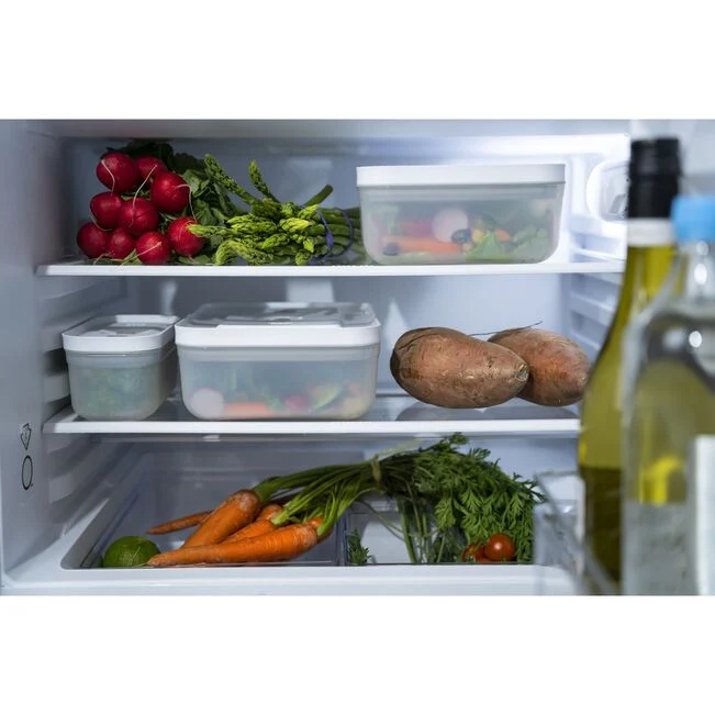 Contenitore sottovuoto per il frigo - plastica / semi trasparente-grigio