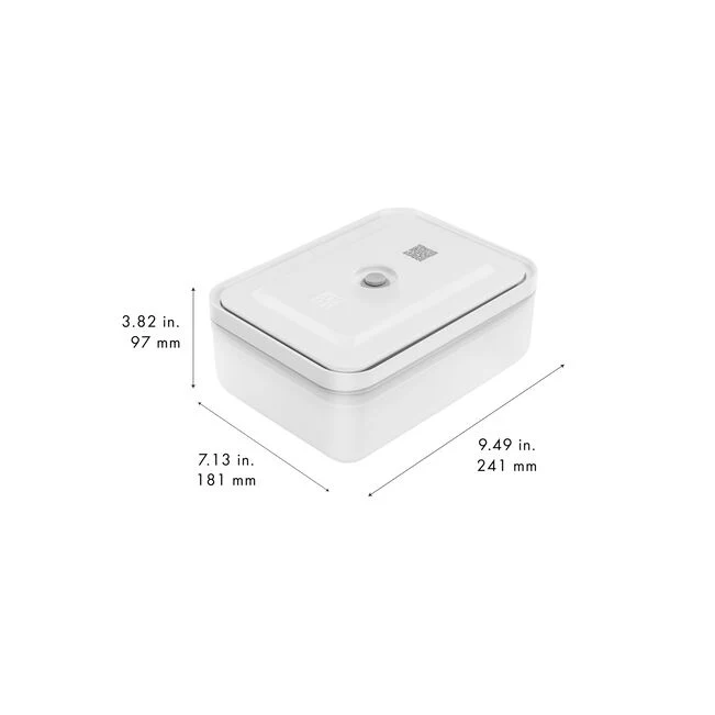 Contenitore sottovuoto per il frigo - plastica / semi trasparente-grigio