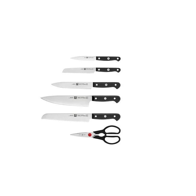 GOURMET Set di coltelli con ceppo, 7-pz., - Nero