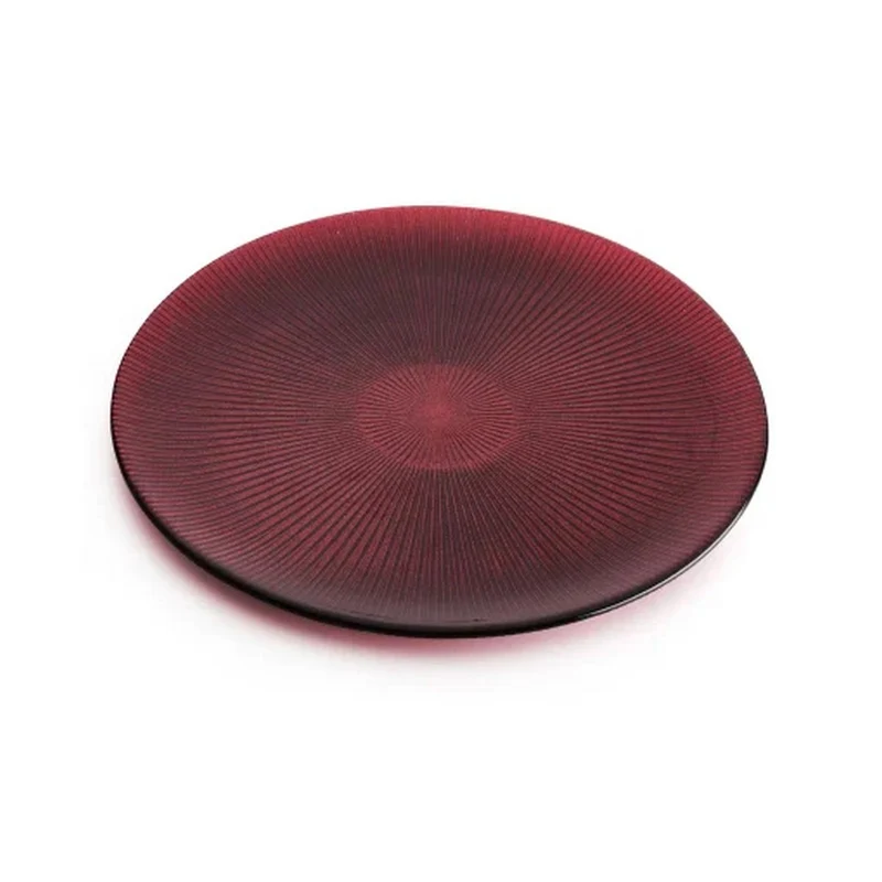 Noël piatto in vetro - Glitter Rosso Ø 37 cm