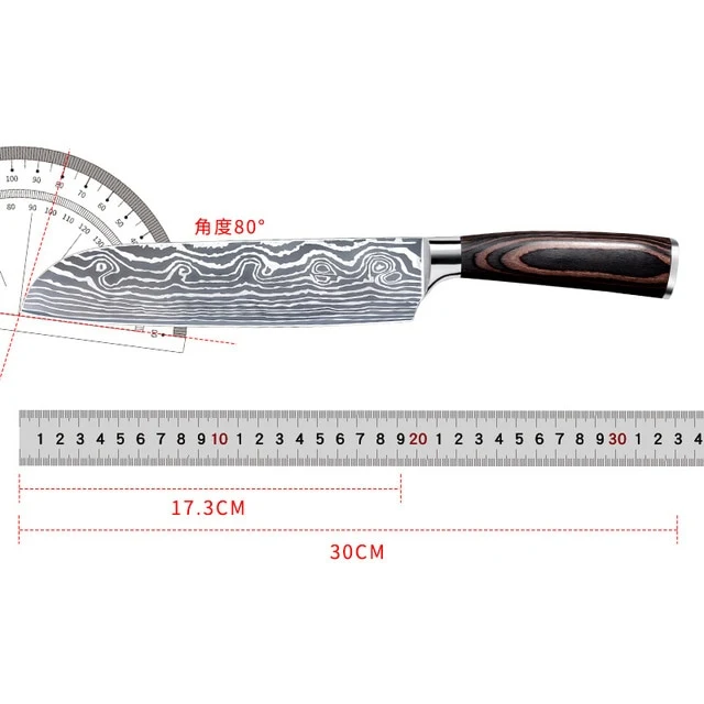 Japanese Damascus kitchen knives Laser Dapattern chef knife Sharp Santoku Cleaver Slicing Utility Knives tool EDC 3"inch 5"i