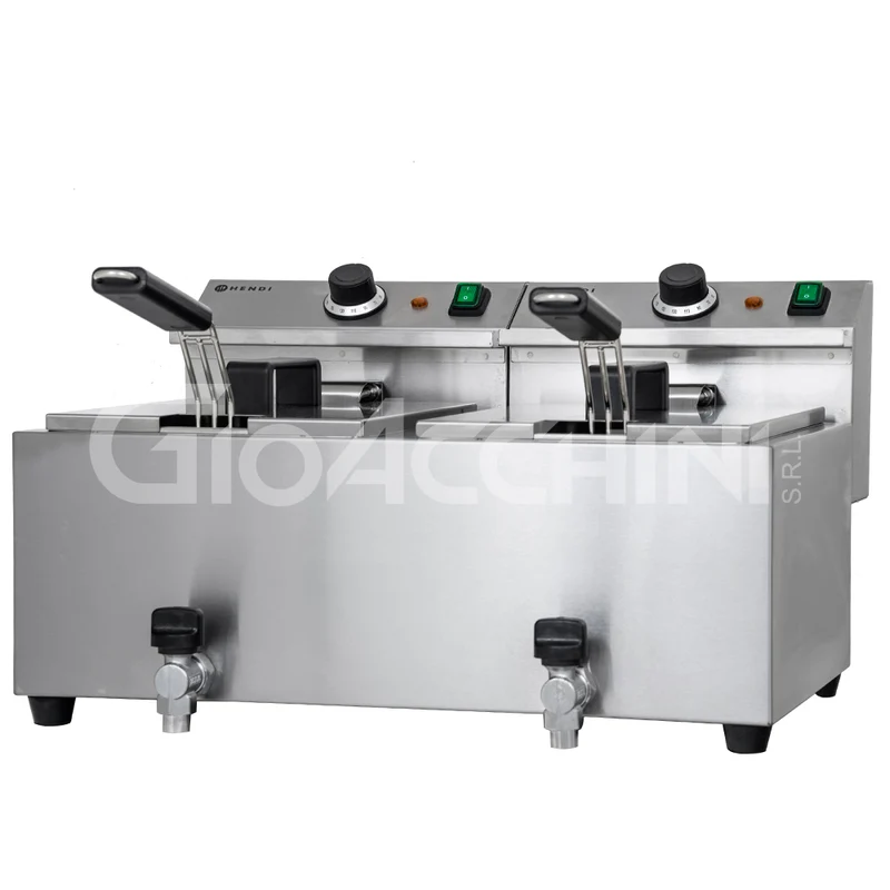 Friggitrice da banco Mastercook Hendi - 2 vasche da 8 litri