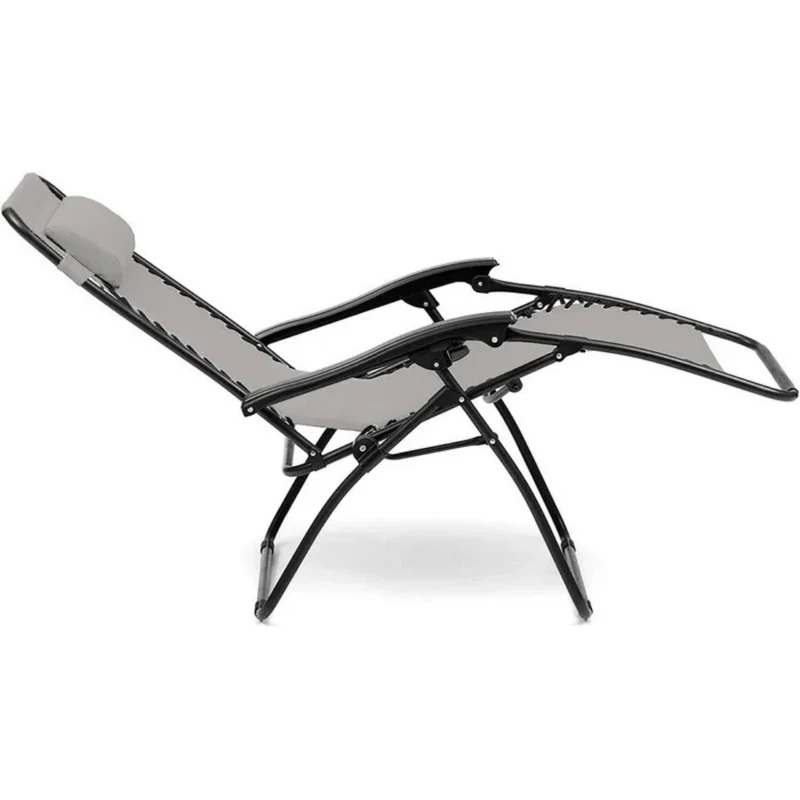 Set 2 Poltrone reclinabile in metallo e textilene con cuscino - No Gravity