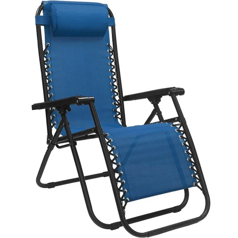 Set 2 Poltrone reclinabile in metallo e textilene con cuscino - No Gravity