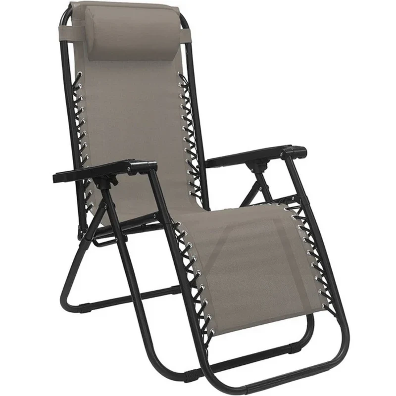 Set 2 Poltrone reclinabile in metallo e textilene con cuscino - No Gravity