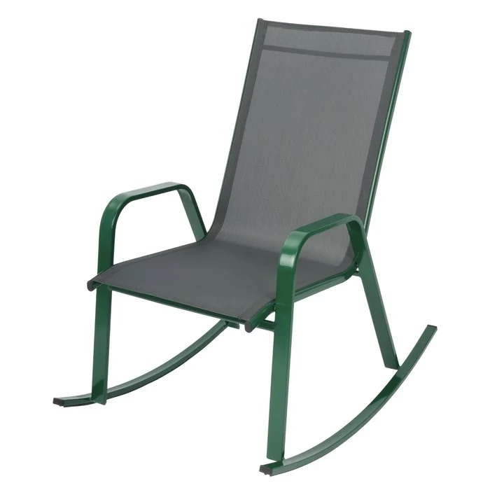 Set 2 poltrone a dondolo da giardino in metallo - Serenity