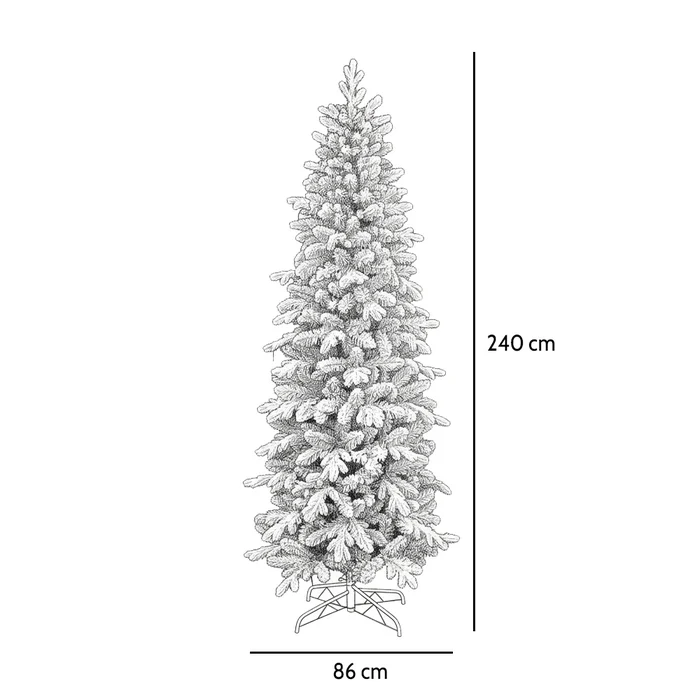Albero di Natale innevato realistico - Yorkshire Slim