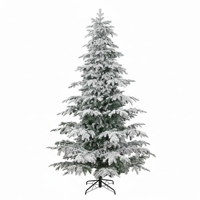 Albero di Natale innevato realistico con luci bianco caldo - Salice
